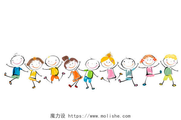 快乐的孩子一起玩耍的插图六一儿童节61儿童节